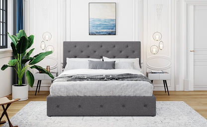 Royal Rest Upholstered Platform Bed - Gray