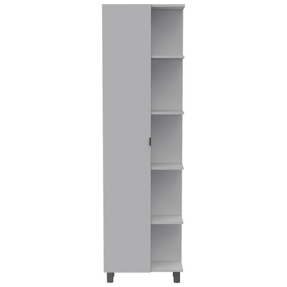 Urano Corner Linen Cabinet - White