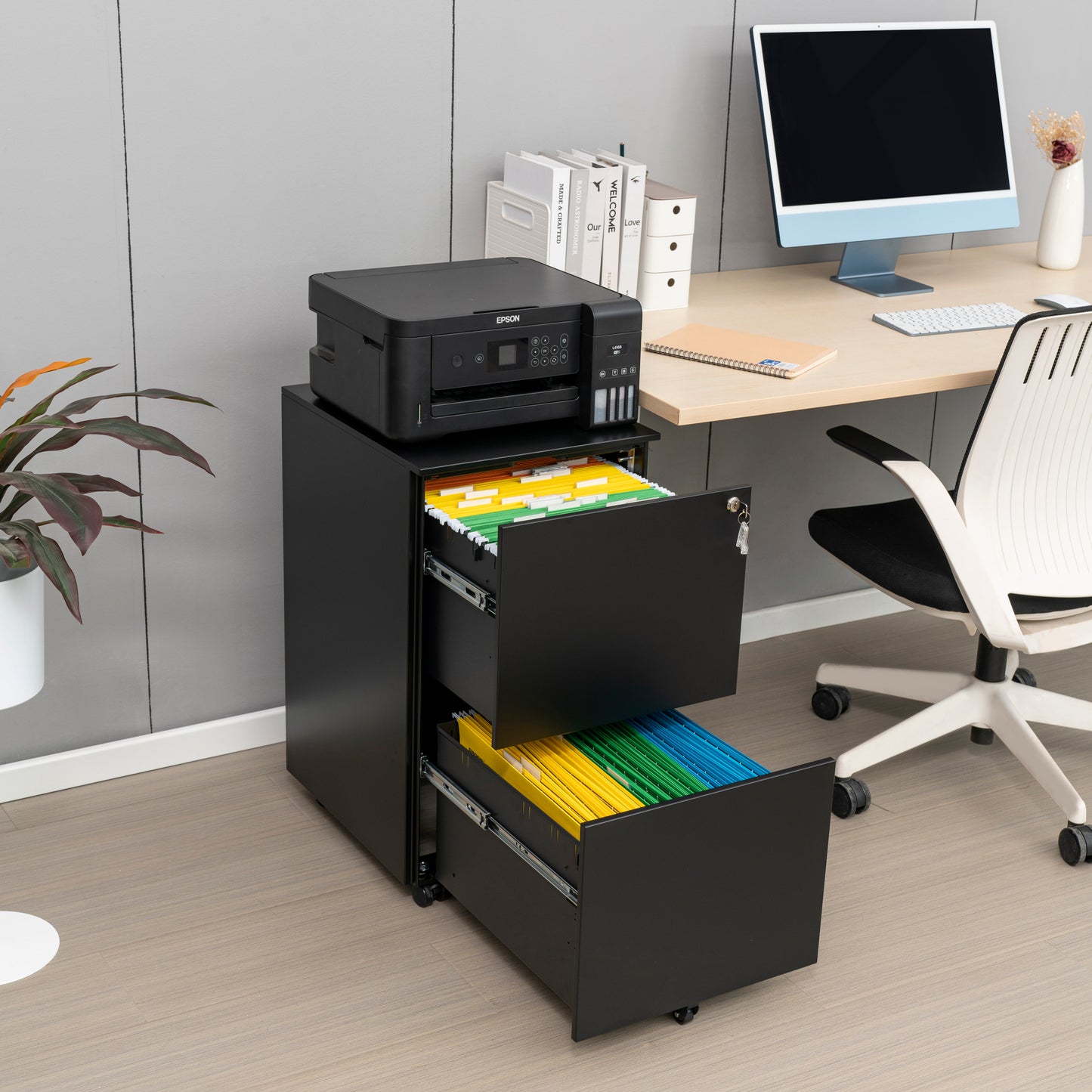 Secure File Cabinet - Black