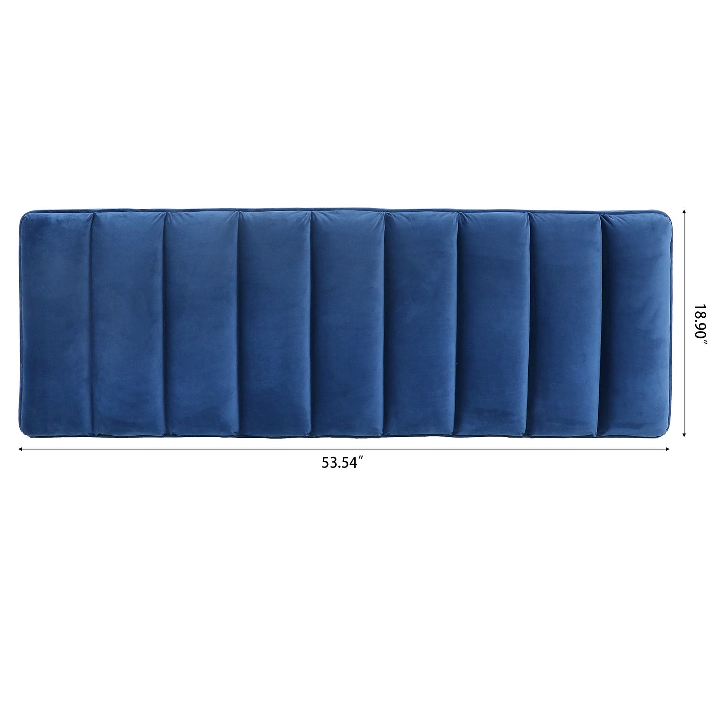 Metal Base Upholstered Bench - Navy Blue
