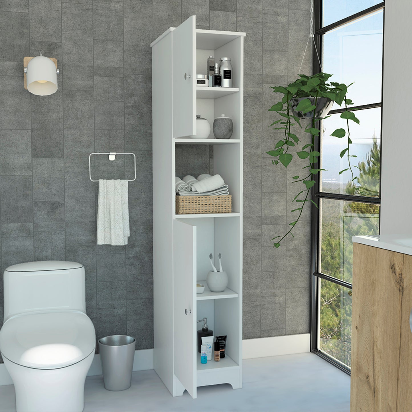 Iris Linen Cabinet  - White