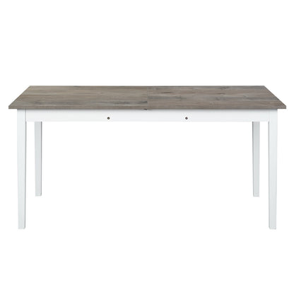Elegant Extendable Grey Dining Table