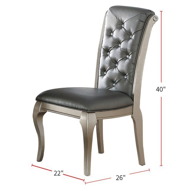 Elegant Silver Hue Round Dining Set