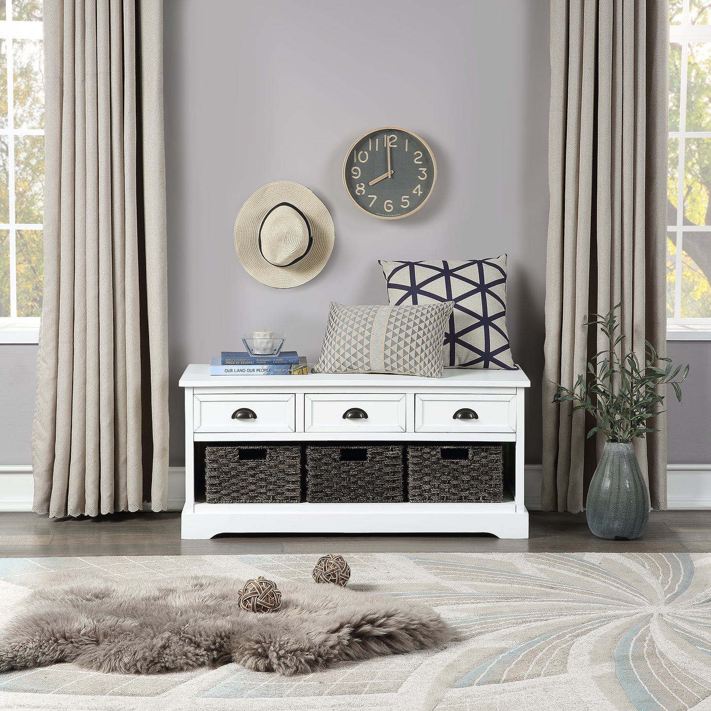 Elegant Essence Wood Storage Bench