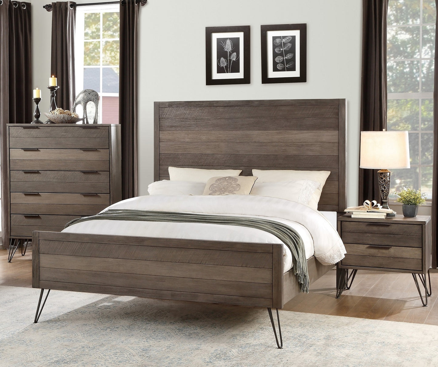 Elegance Rest 3-Tone Gray Eastern King Bed