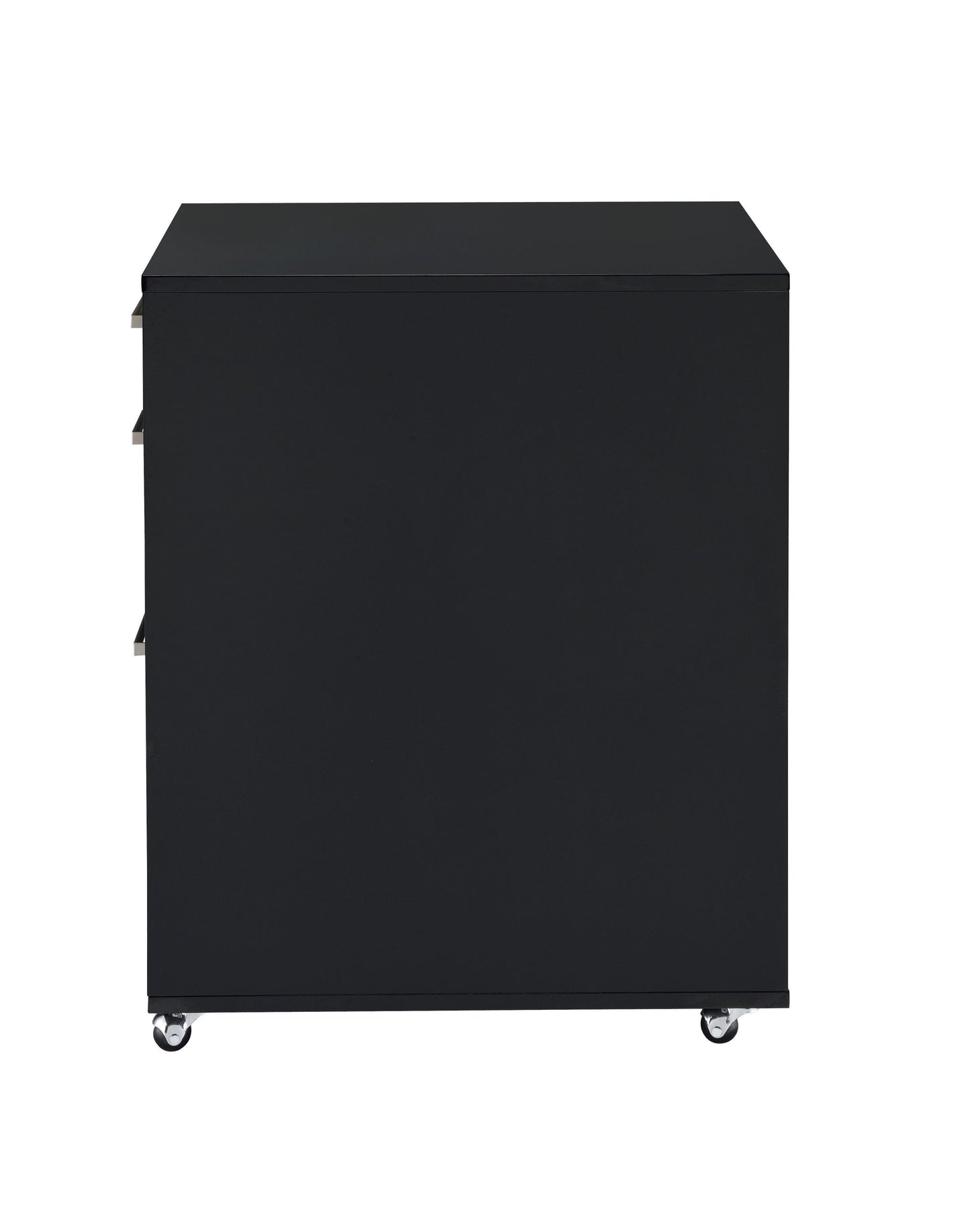Glossy Black Chrome File Cabinet
