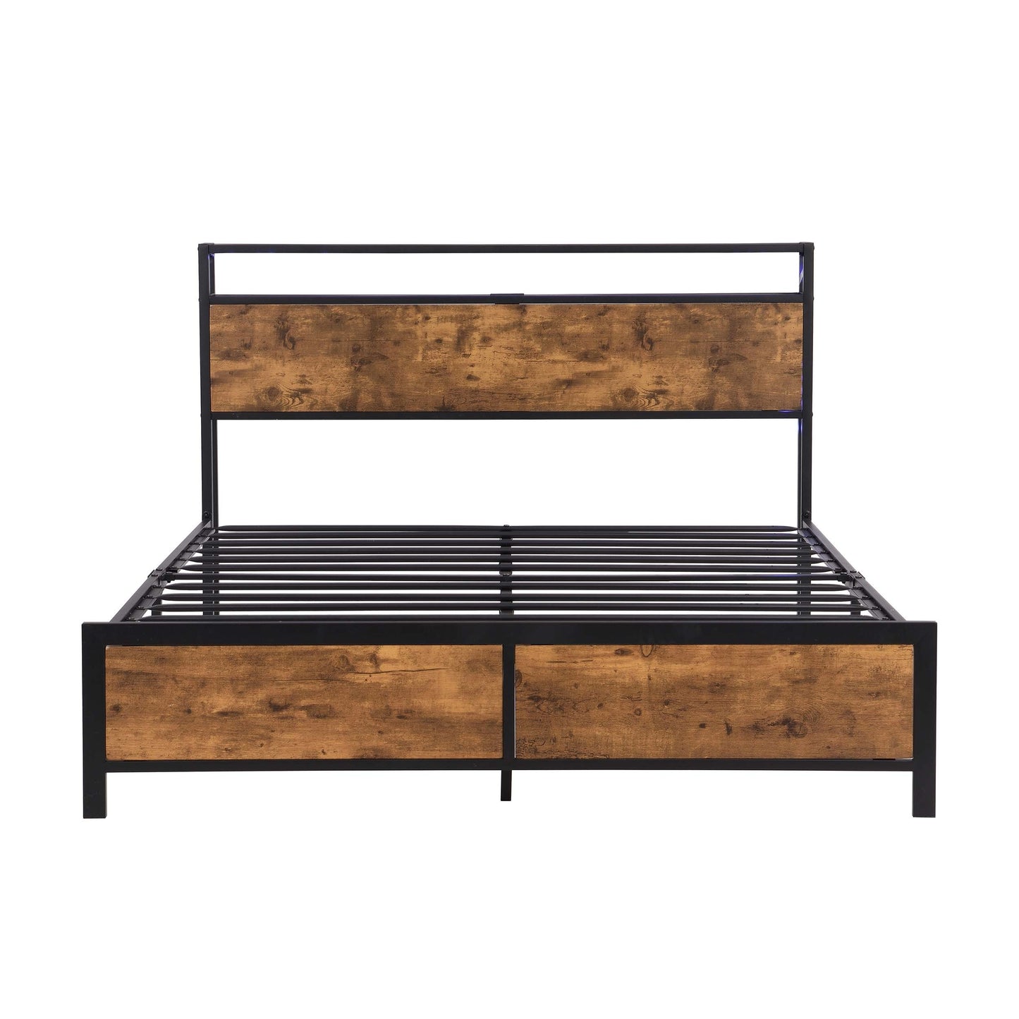 Rustic Glow Queen Bed Frame