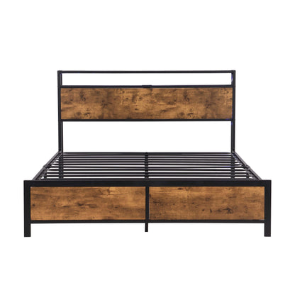 Rustic Glow Queen Bed Frame