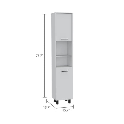 Hobart Pantry Two Cabinets -White