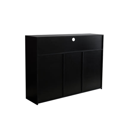 Glossy Glow Sideboard: Modern Storage Cabinet with LED Light