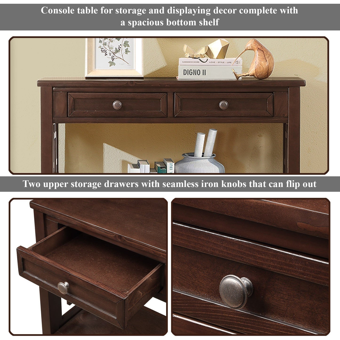 Rustic Charm Console Table
