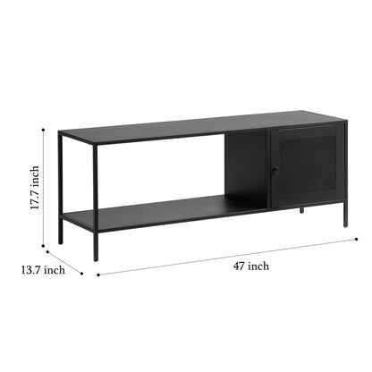 Noir III Metal Mesh Door Storage Bookcase