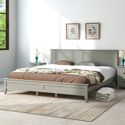 Miller King Size Platform Bed Frame - Gray