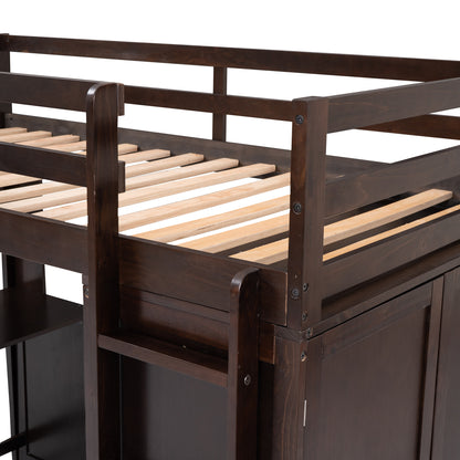 Espresso Haven Loft Bed