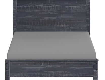 Eco Rustic Grey Wood Bed
