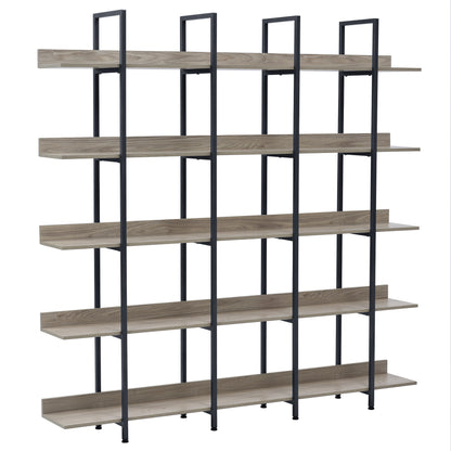 Vintage Metal Frame Bookshelf - Grey