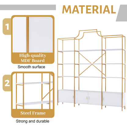 X Bar Gold Frame Bookcase