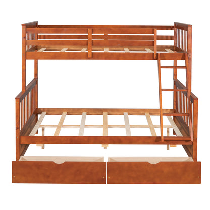 Walnut Haven Twin-Over-Full Bunk Bed
