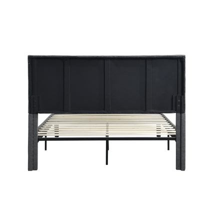 ElegantDreams Upholstered Queen Bed Frame