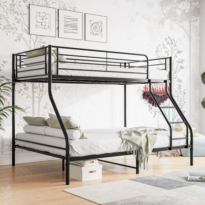 The Diamond Twin-Over-Full Metal Bunk Bed -Black
