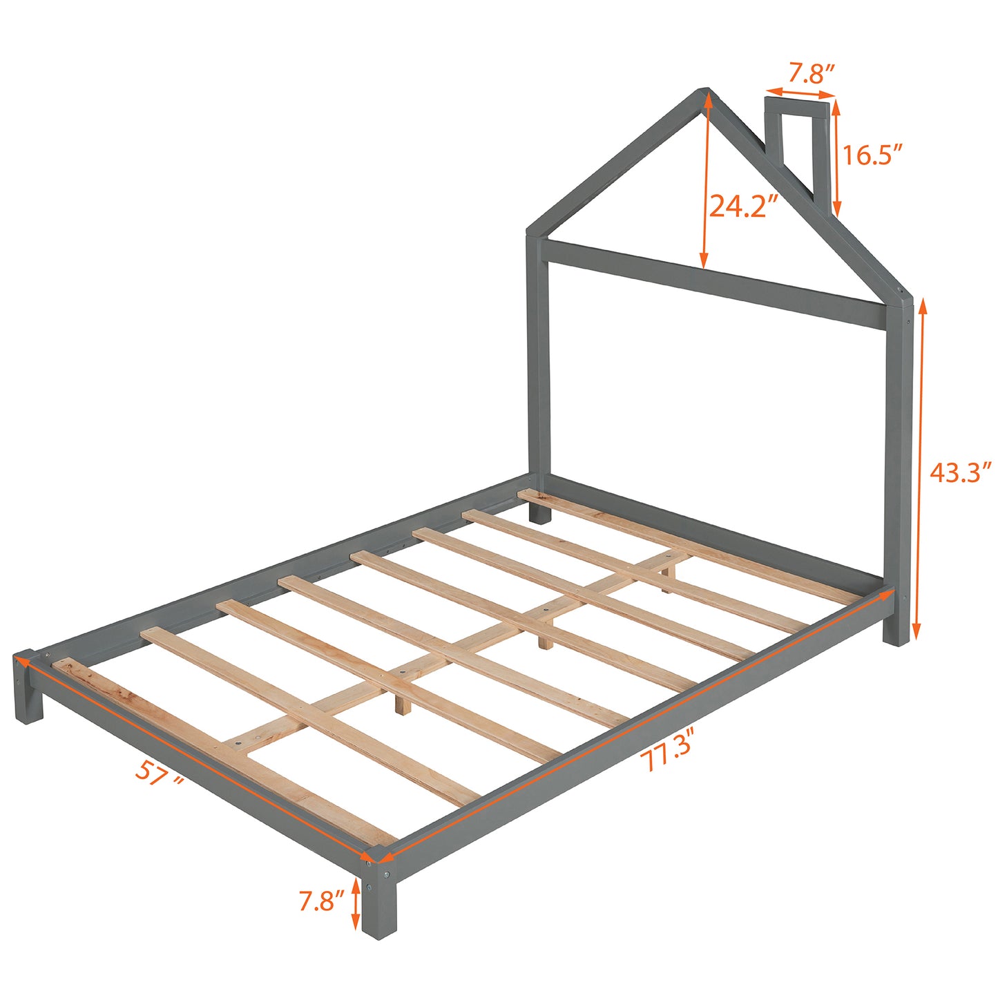 CozyHaven Gray House Bed