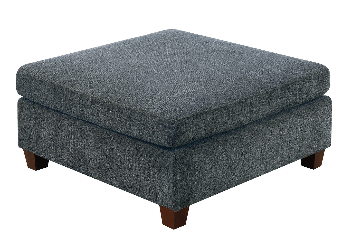 Chenille Comfort Ottoman - Grey