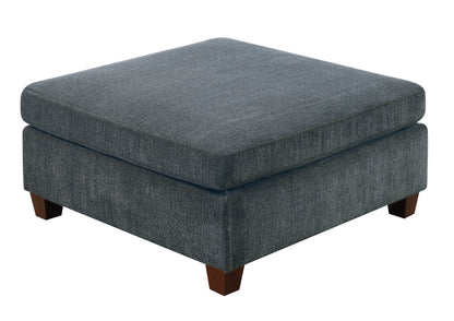 Chenille Comfort Ottoman - Grey