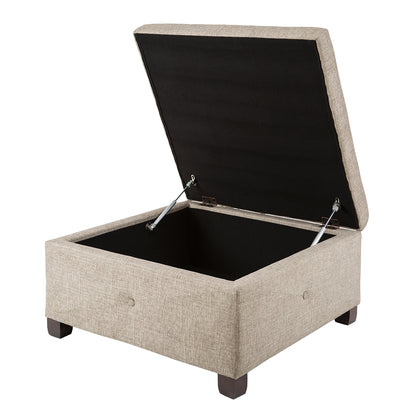 Alpine Button Tufted Storage Ottoman