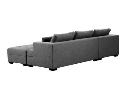 Elegant Comfort 3-Seat L-Shape Sectional Sofa Set