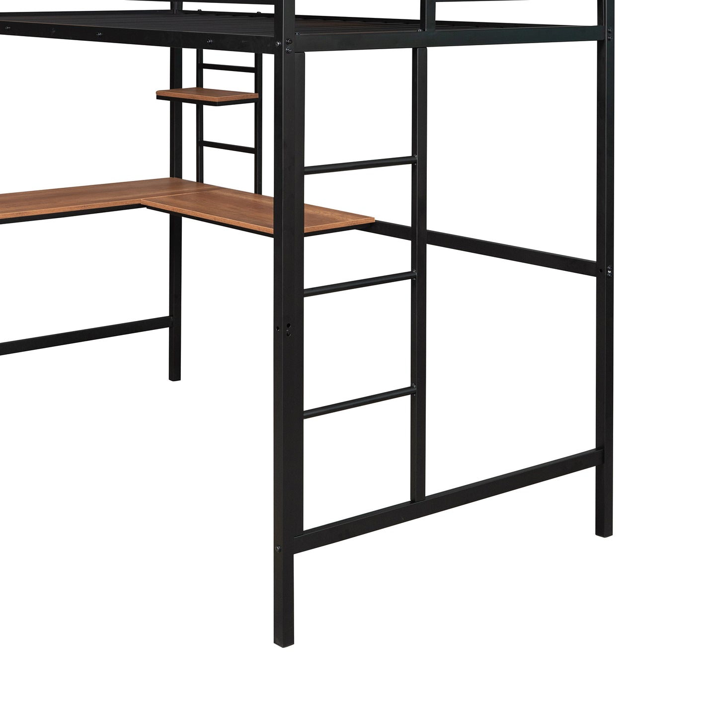 Venetian Vista Loft Bed  With Desk -Black