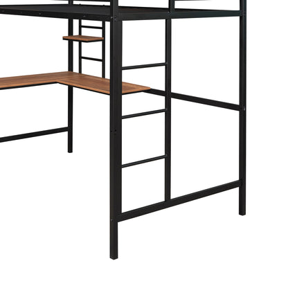 Venetian Vista Loft Bed  With Desk -Black