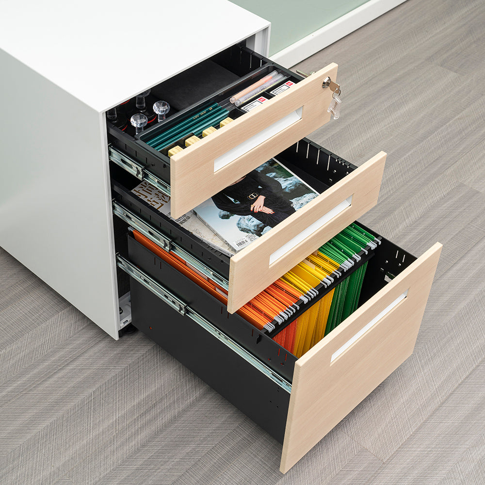 Compact 3 Drawer Mobile File Cabinet - Chery