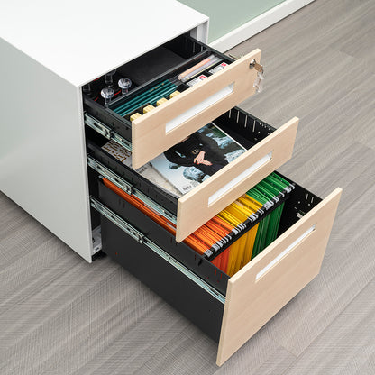 Compact 3 Drawer Mobile File Cabinet - Chery