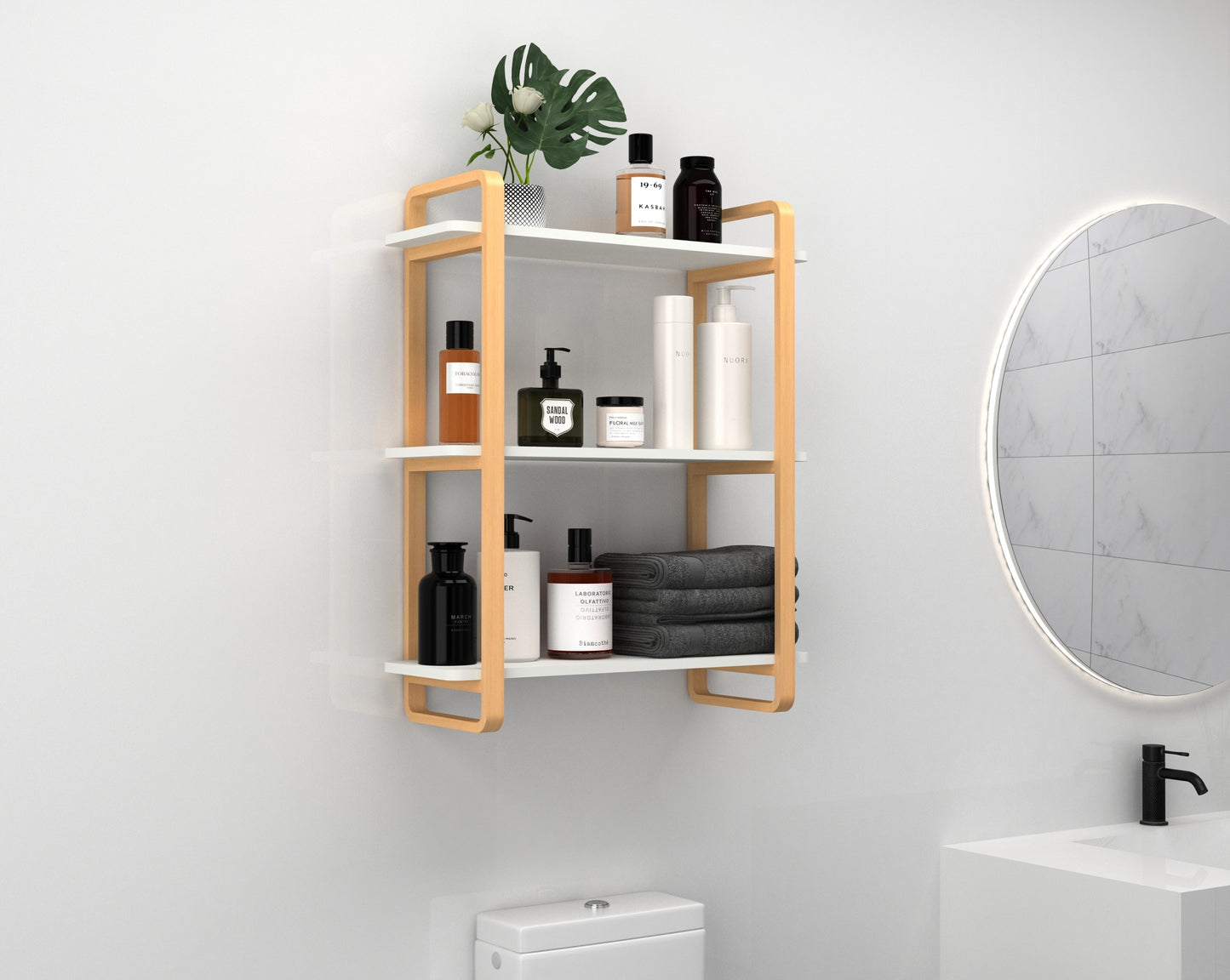 Solid Wooden Cascade Bookshelf