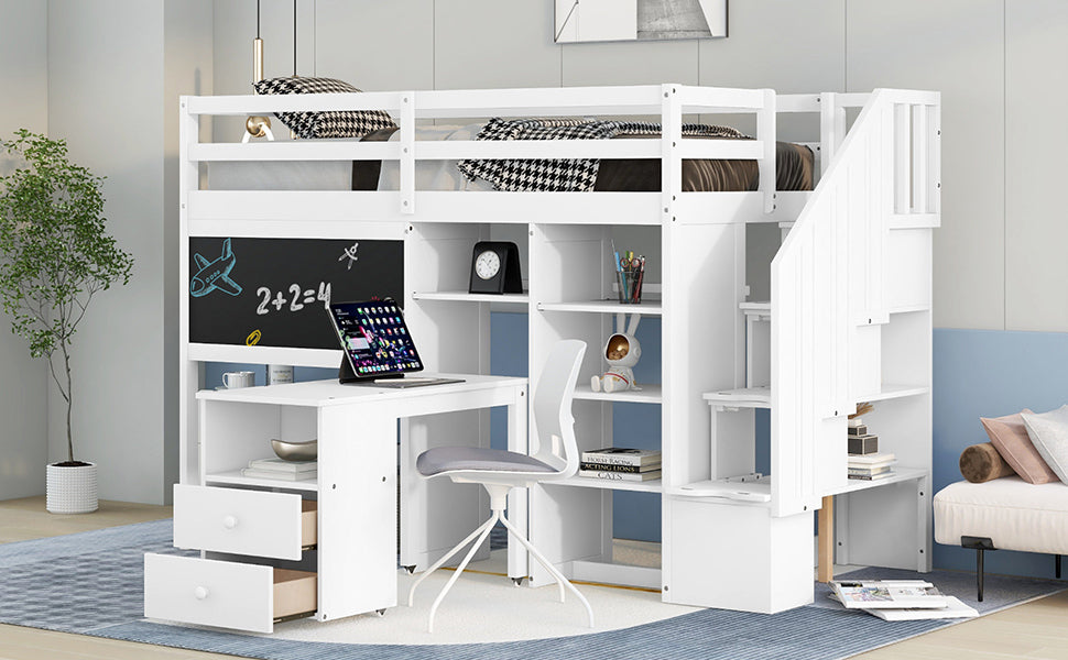 Smart Space Twin Loft Bed : The Ultimate Study and Storage Solution