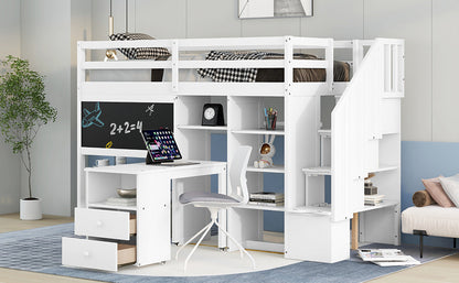 Smart Space Twin Loft Bed : The Ultimate Study and Storage Solution