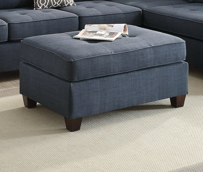 Cocktail Ottoman Dorris Fabric Tufted Seats Ottomans - Blue