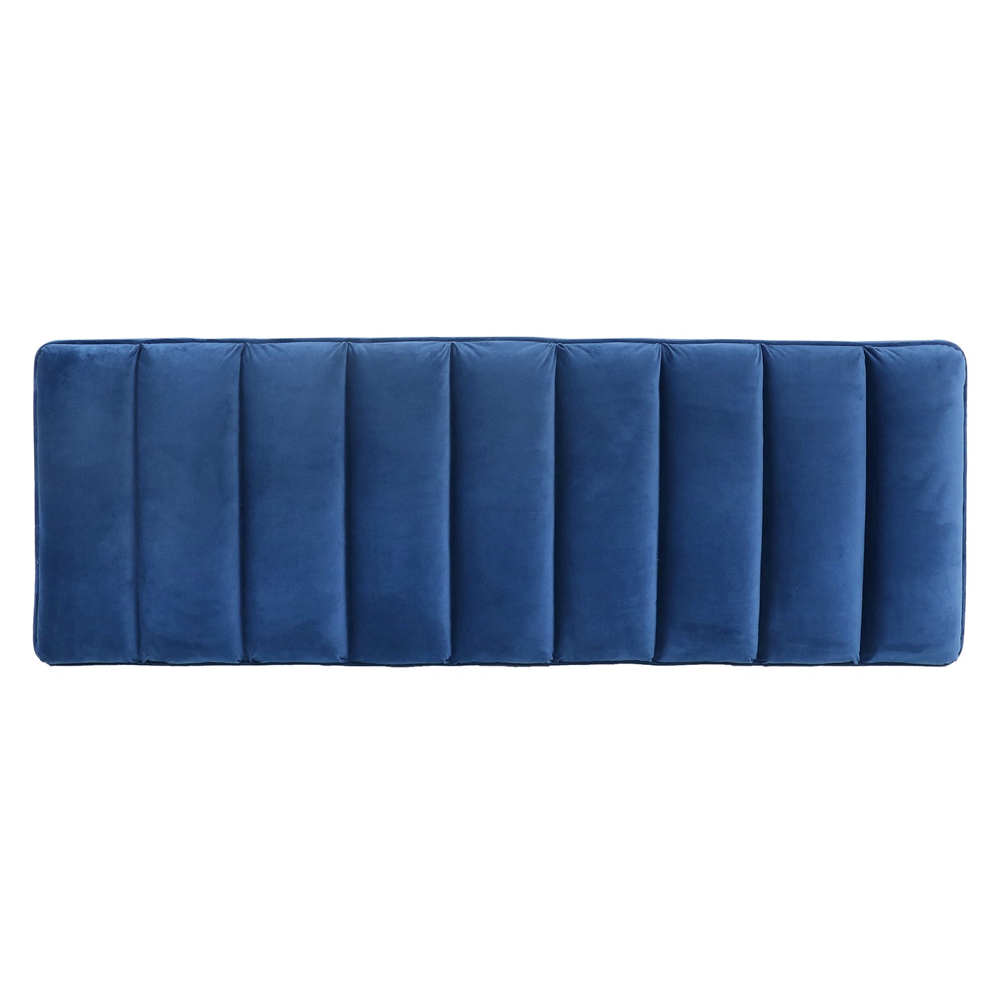 Metal Base Upholstered Bench - Navy Blue