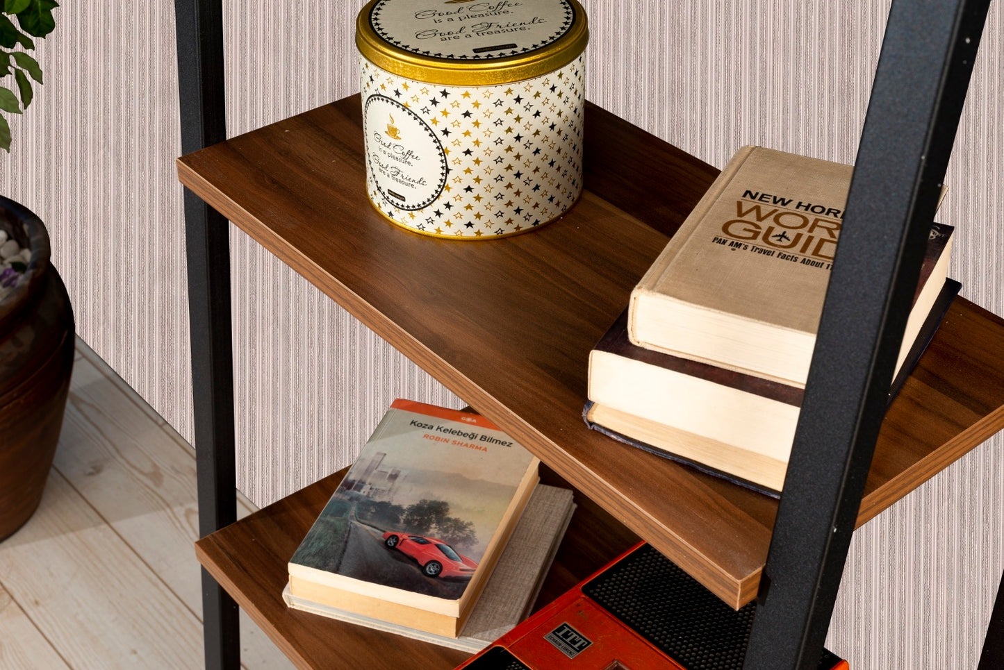 Ladder Bookshelf - Walnut