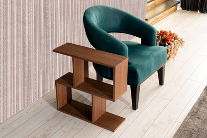 Alfa Chairside Table - Walnut