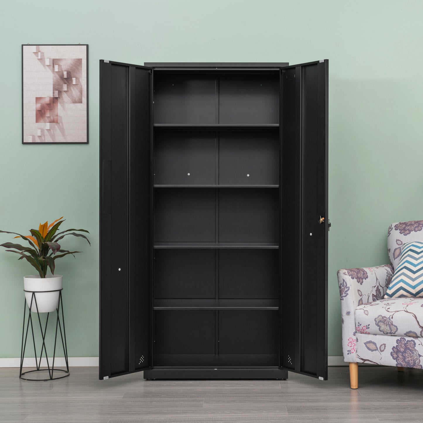 Space Max Storage Cabinet - Black