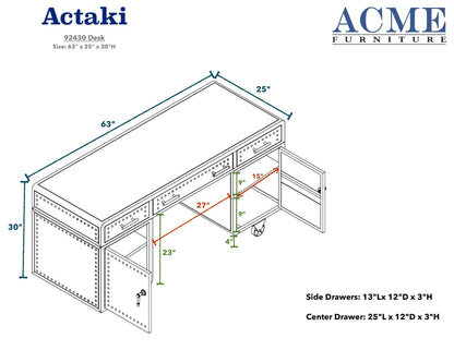 Actaki Desk in Sandy Gray