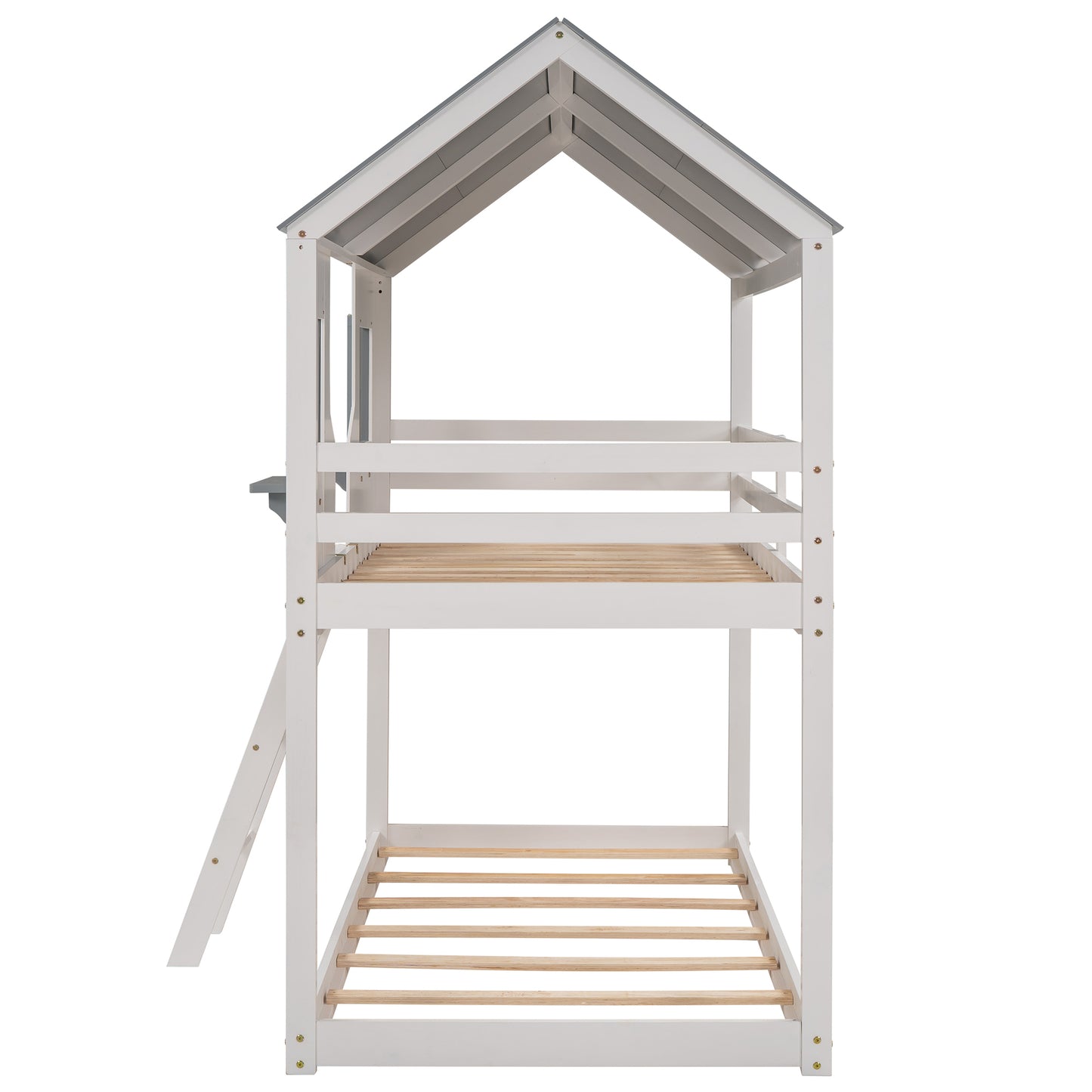 Fort  Twin Bunk Bed - White