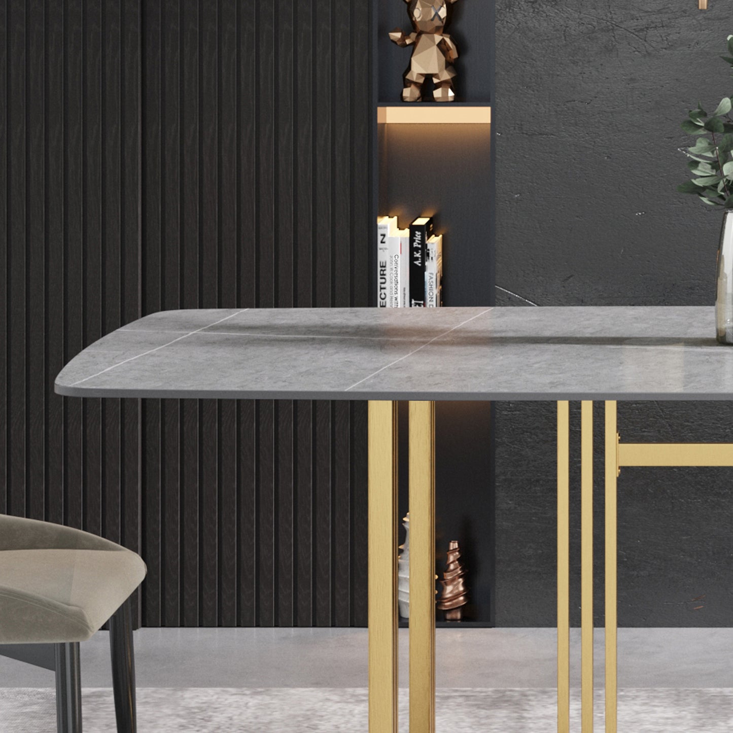 Golden Curve Dining Table