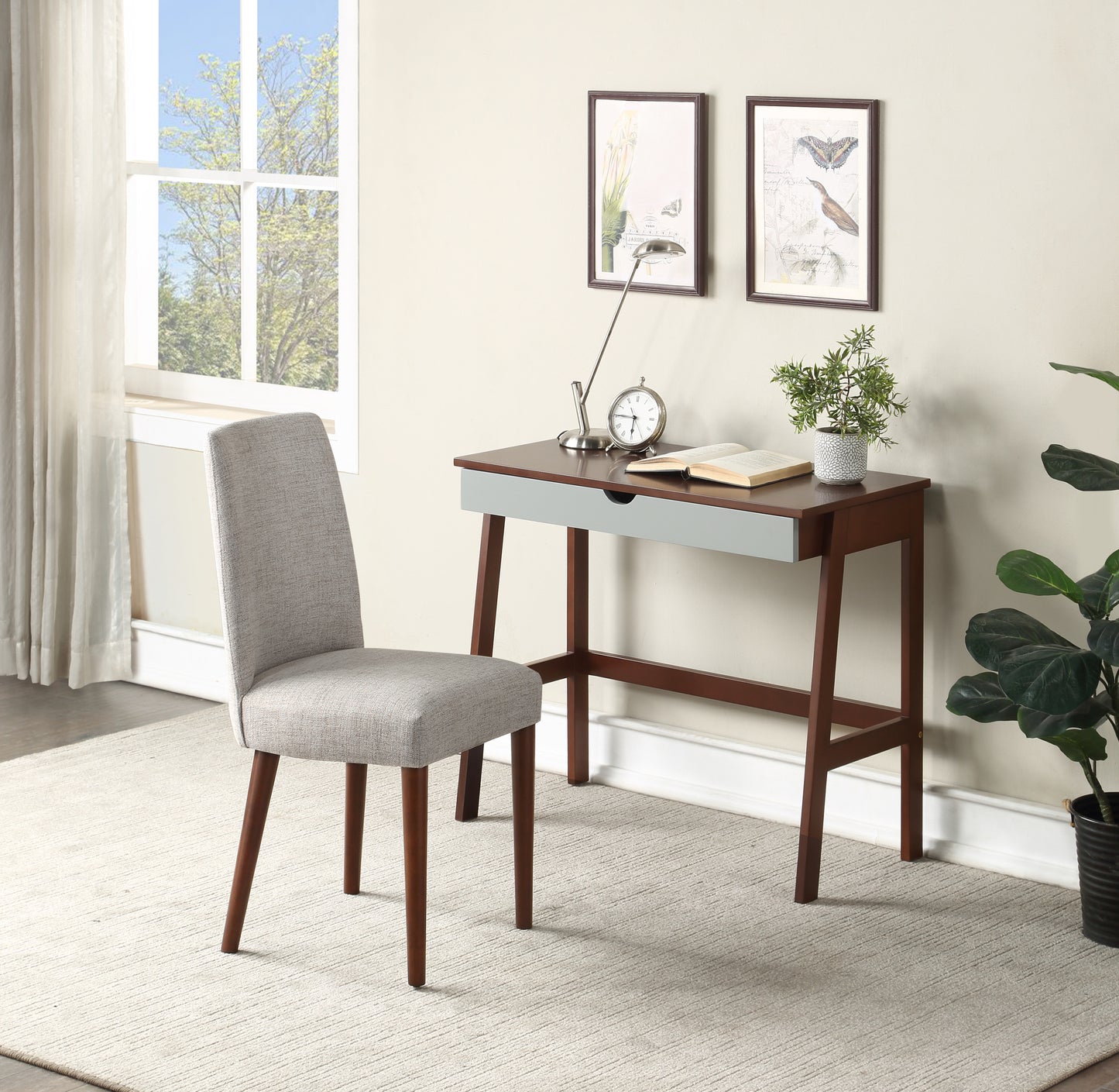 Hilton Desk - Espresso & Gray