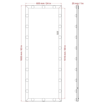 GlamourGlow Full-Length Mirror