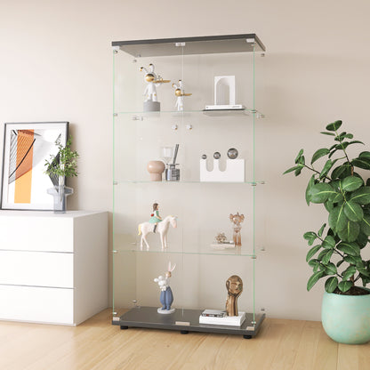 Glimmer Glass Showcase - Black
