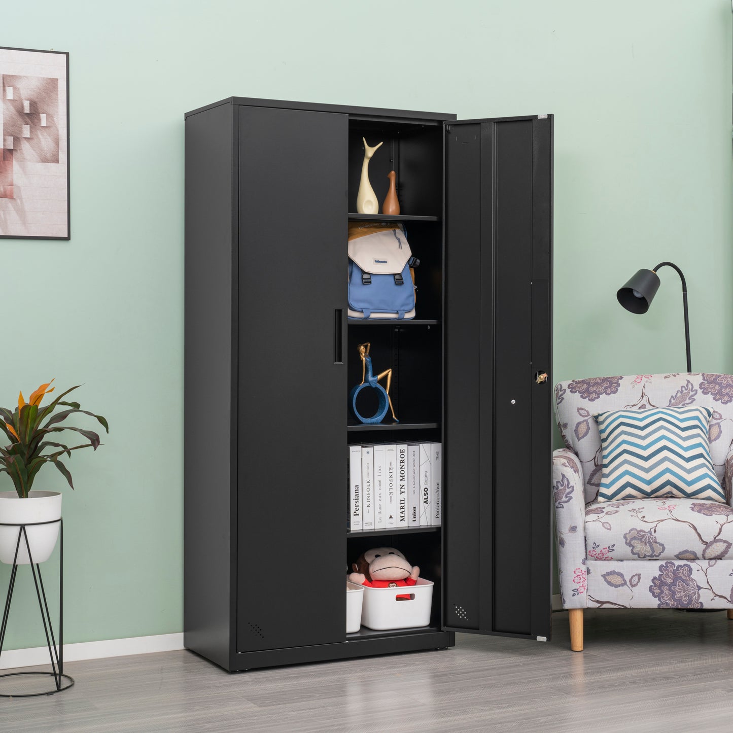 Space Max Storage Cabinet - Black