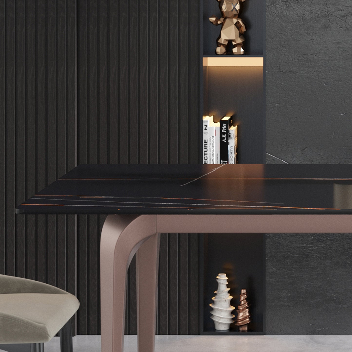 Elegant Ebony Dining Table