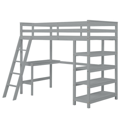 Gray Haven Loft Bed